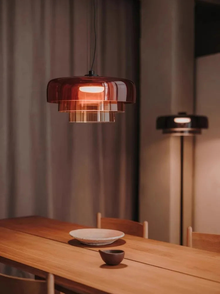 Lámparas colgantes de techo LED de cristal nórdico