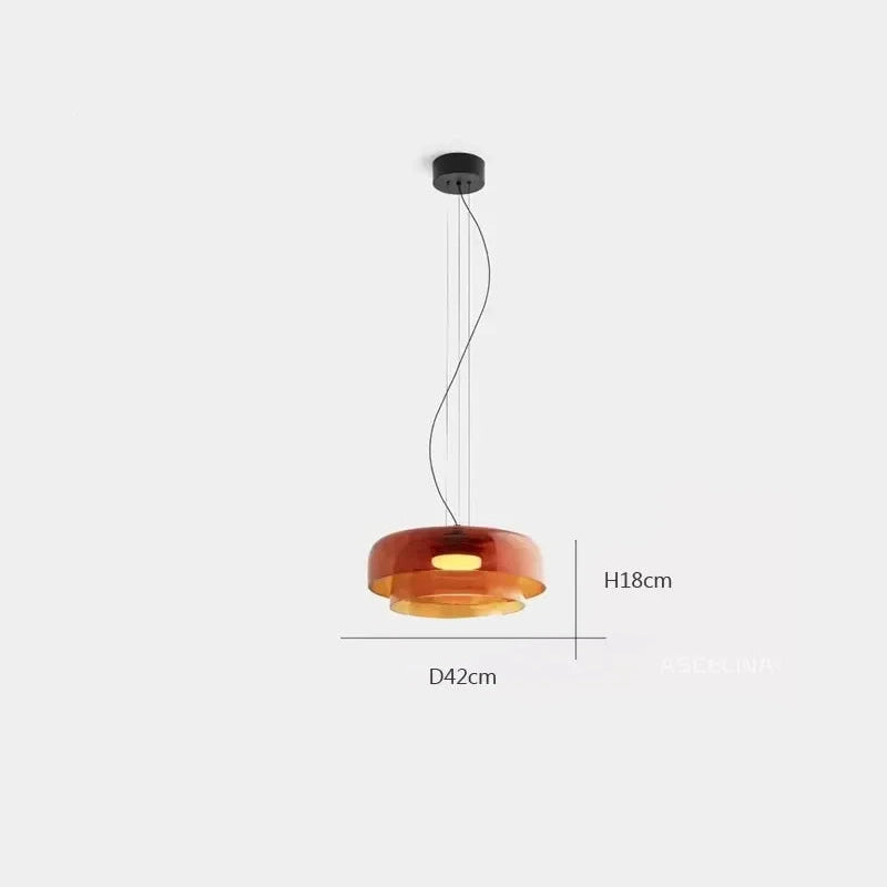 Lámparas colgantes de techo LED de cristal nórdico
