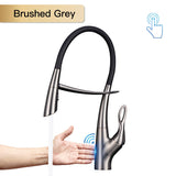 Grifo magnético para fregadero con interruptor táctil, control dual de agua fría y caliente