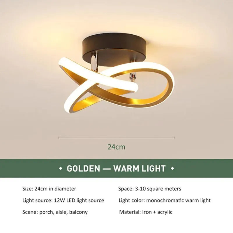 Lámpara de techo LED minimalista moderna con forma de círculo