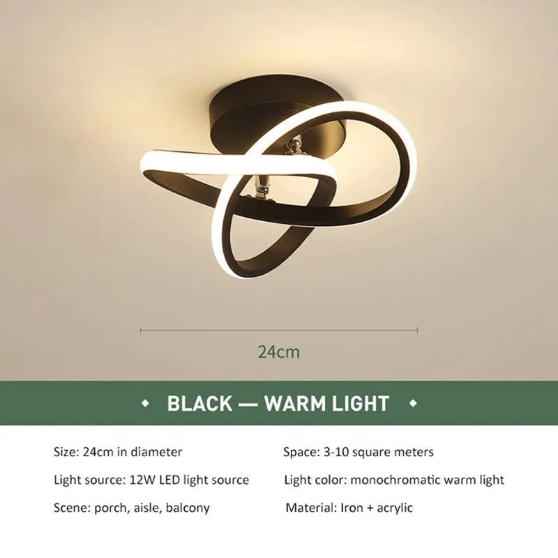 Lámpara de techo LED minimalista moderna con forma de círculo