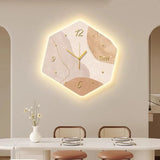 Reloj de pared luminoso abstracto moderno estilo geométrico