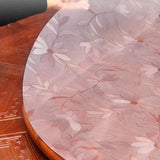 Mantel redondo transparente de PVC impermeable