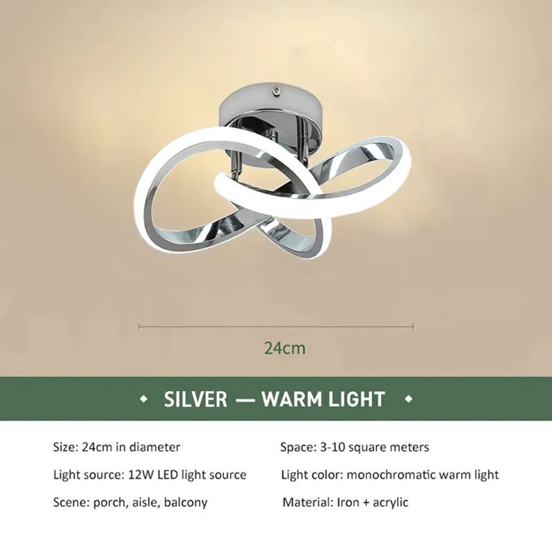 Lámpara de techo LED minimalista moderna con forma de círculo