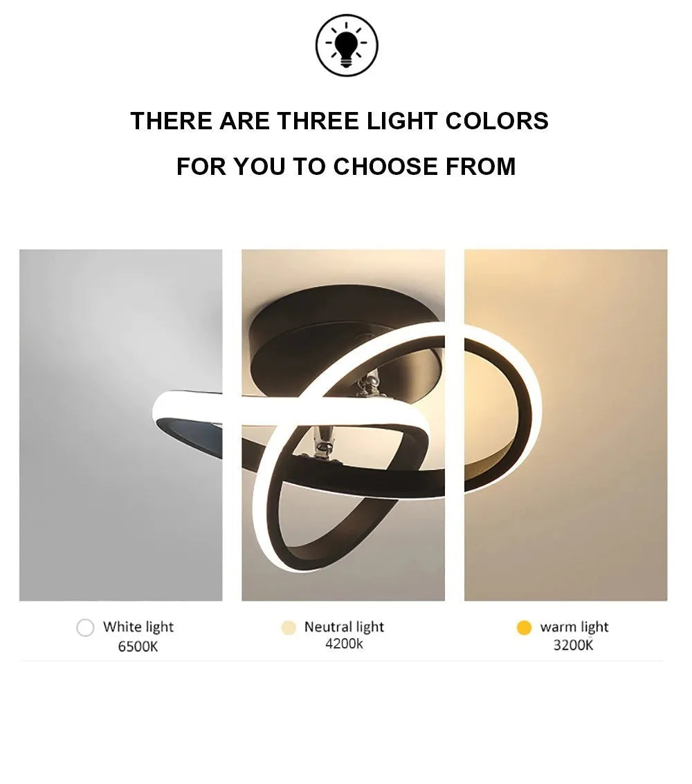 Lámpara de techo LED minimalista moderna con forma de círculo
