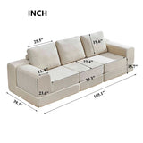 Sofá cama modular de pana de estilo moderno y sencillo para sala de estar con bloques de tofu y combinación de compresión para dormitorio.
