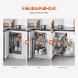 Tier Corner Pull Out Organizer 4 Shelf Kitchen Cabinet Organizer