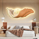 Reloj de plumas creativo con luz LED