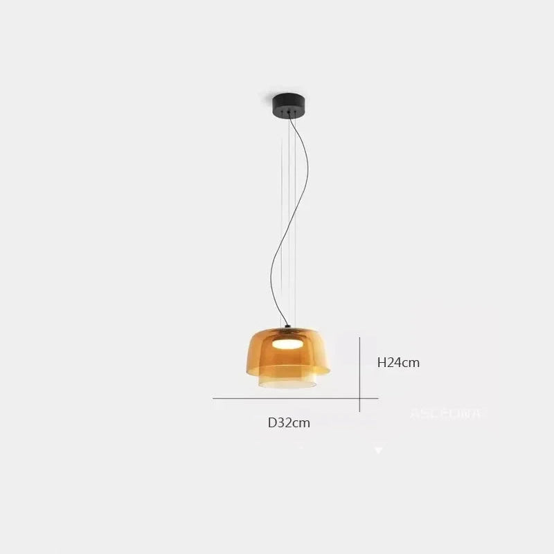 Lámparas colgantes de techo LED de cristal nórdico
