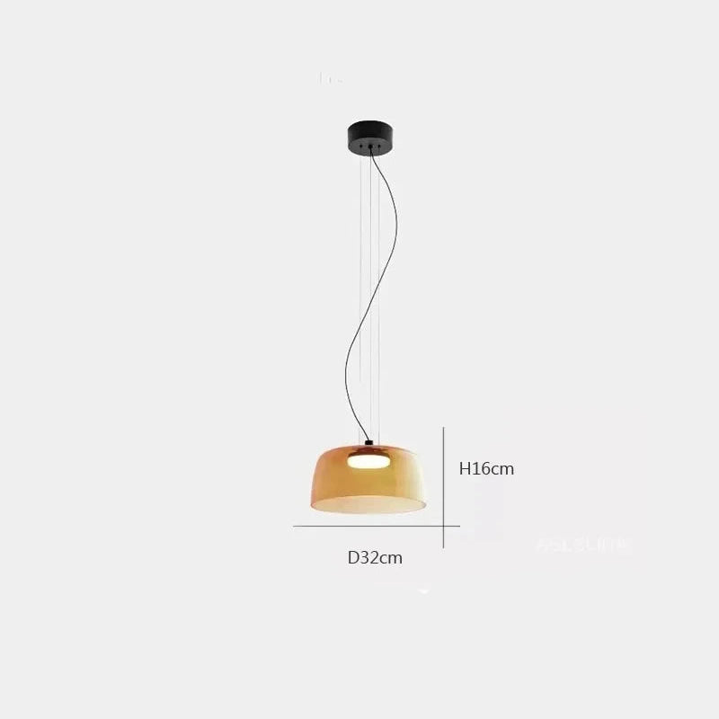 Lámparas colgantes de techo LED de cristal nórdico
