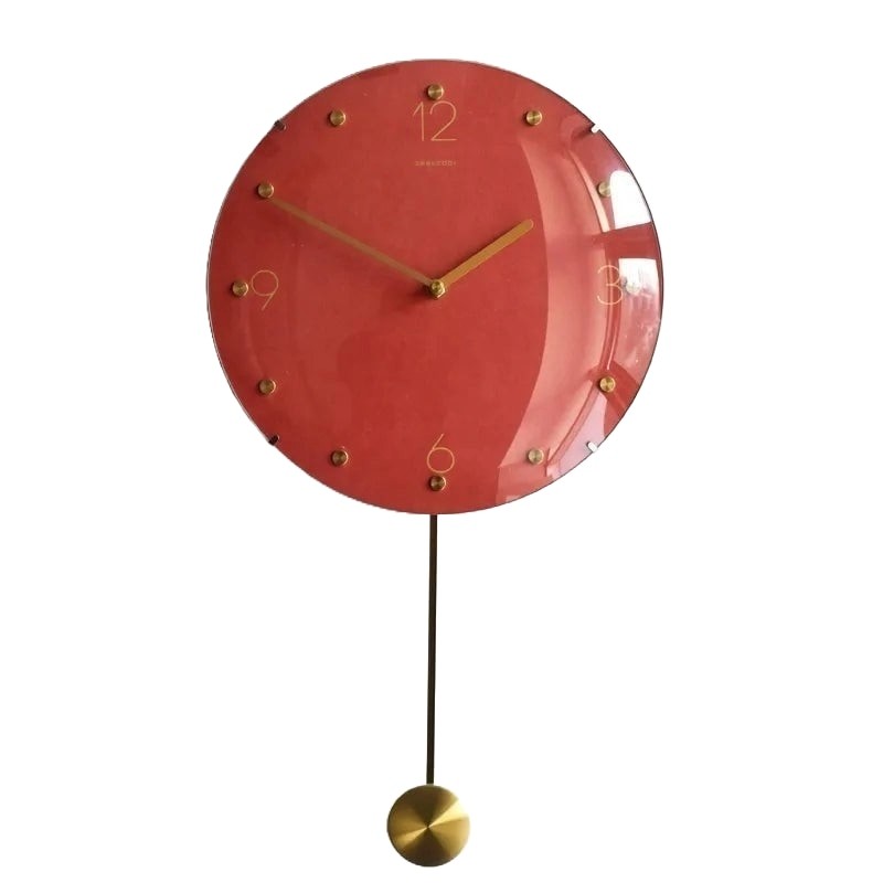 Reloj de pared Clásico Metálico Nórdico Vintage Metal Péndulo
