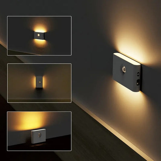 Luz nocturna LED de pared con sensor de movimiento Smart Link recargable