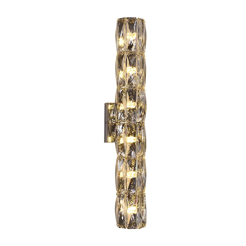 Lámpara de pared moderna de cristal de lujo larga