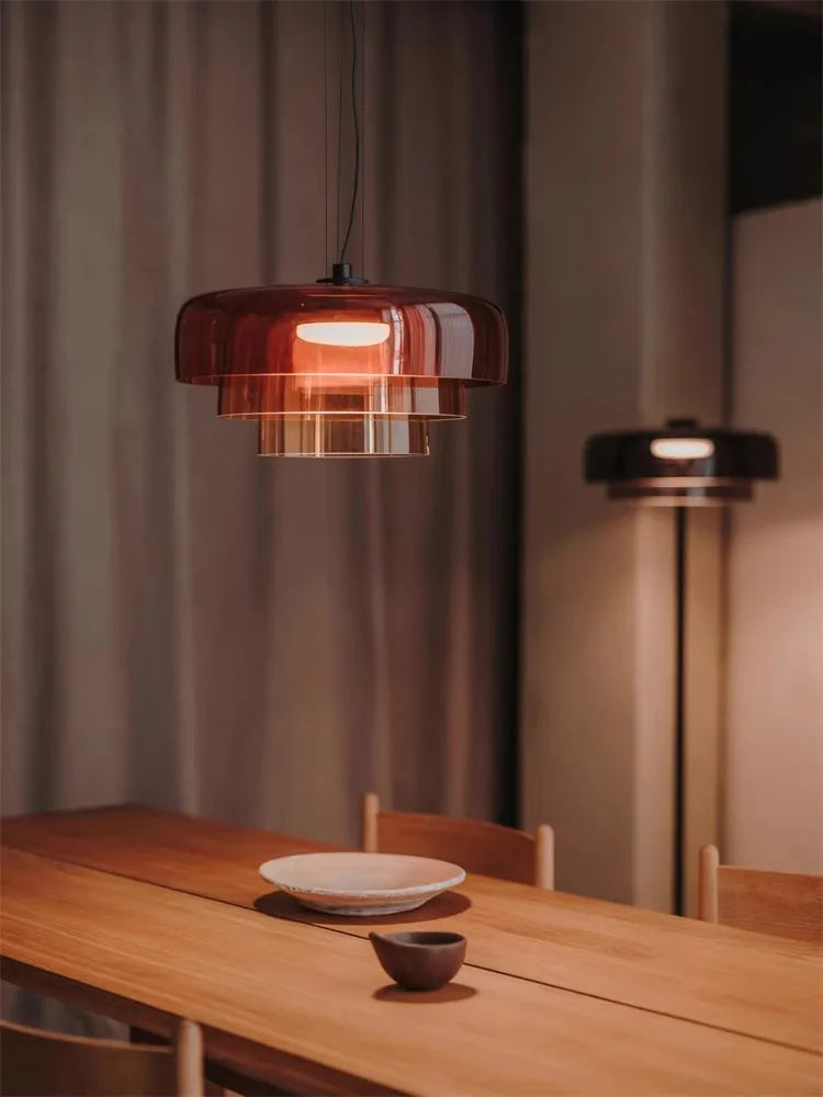 Lámparas colgantes de techo LED de cristal nórdico