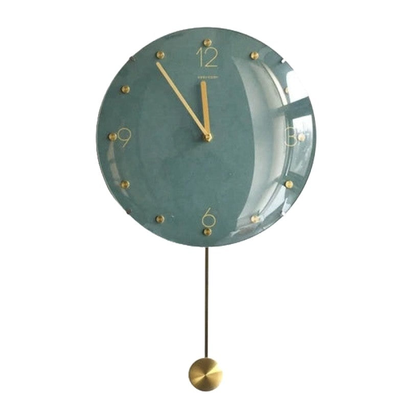 Reloj de pared Clásico Metálico Nórdico Vintage Metal Péndulo