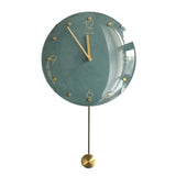 Reloj de pared Clásico Metálico Nórdico Vintage Metal Péndulo