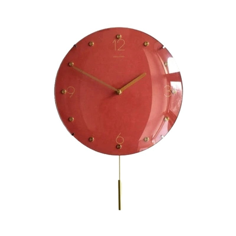 Reloj de pared Clásico Metálico Nórdico Vintage Metal Péndulo