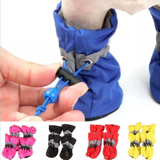 Zapatos Impermeables para Mascotas Botas de Lluvia Antideslizantes 4 unidades