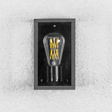 Lámpara de pared moderna impermeable con caja de cristal