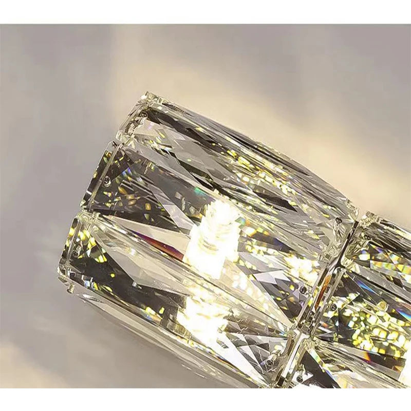Lámpara de pared moderna de cristal de lujo larga
