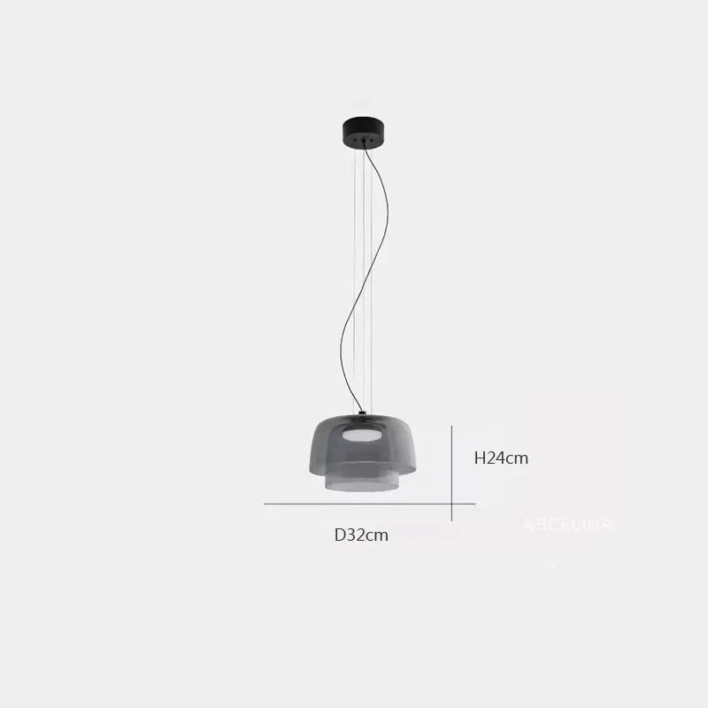 Lámparas colgantes de techo LED de cristal nórdico