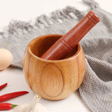 Molinillo de ajo manual de tarro de madera triturador de ajo