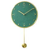 Reloj de pared Clásico Metálico Nórdico Vintage Metal Péndulo