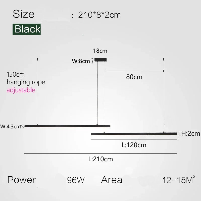 Lámpara colgante LED minimalista moderna nórdica