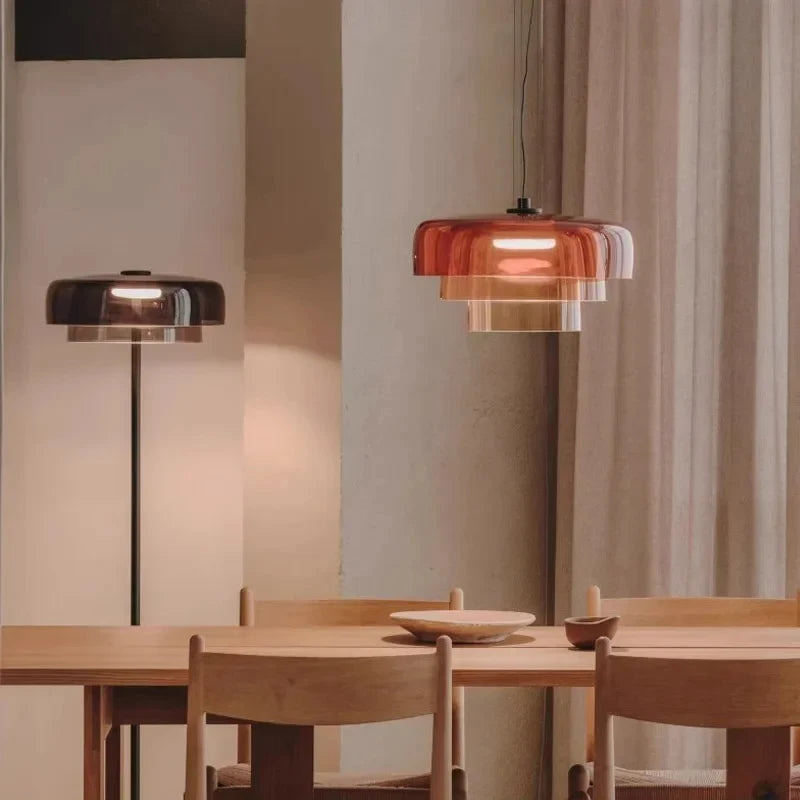 Lámparas colgantes de techo LED de cristal nórdico