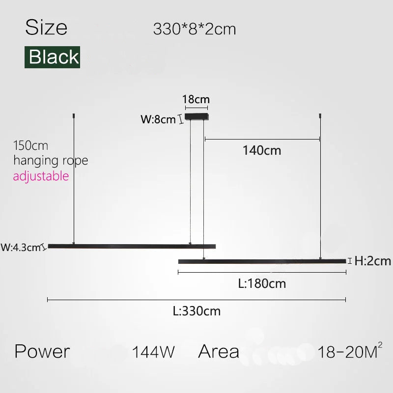 Lámpara colgante LED minimalista moderna nórdica