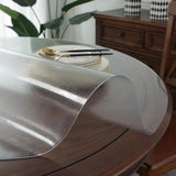 Mantel redondo transparente de PVC impermeable