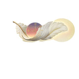 Reloj de plumas creativo con luz LED