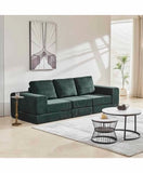 Sofá cama modular de pana de estilo moderno y sencillo para sala de estar con bloques de tofu y combinación de compresión para dormitorio.
