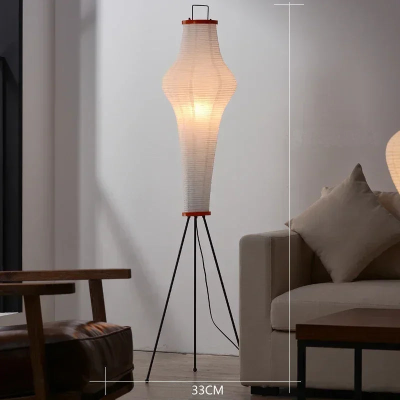 Lámpara de pie de esquina con soporte de papel LED