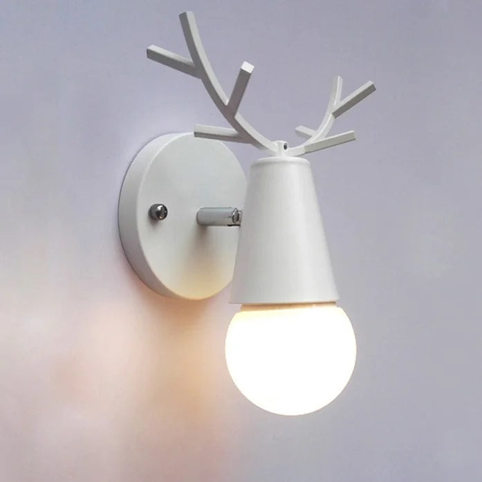 Lámpara de pared minimalista de madera de color sólido sin sombra