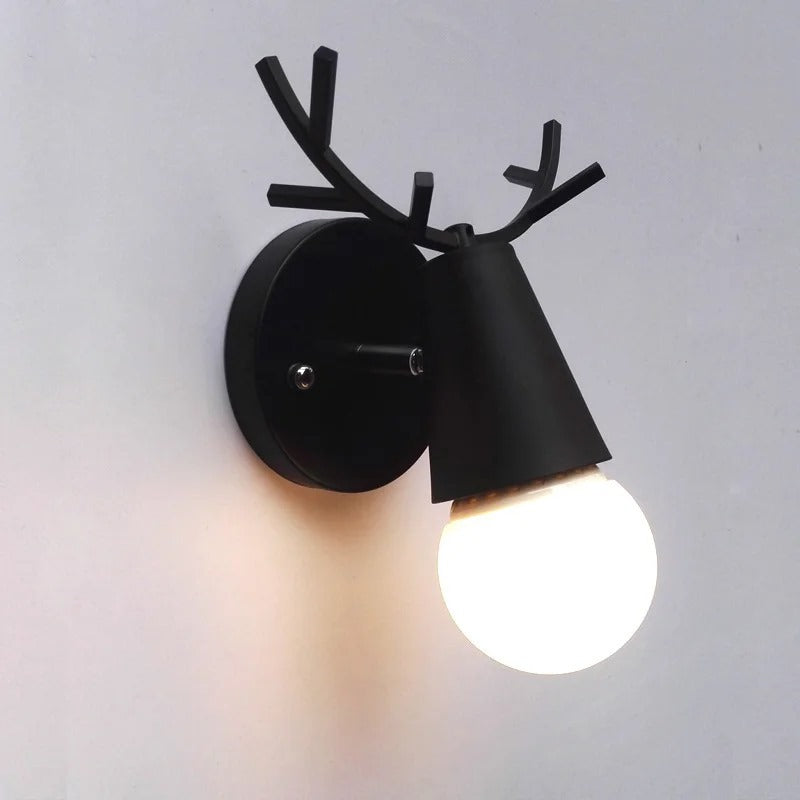 Lámpara de pared minimalista de madera de color sólido sin sombra