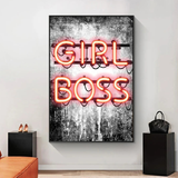 Letrero De Neón Boss Girl, Con Pintura Artística Decorativa