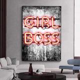 Letrero De Neón Boss Girl, Con Pintura Artística Decorativa