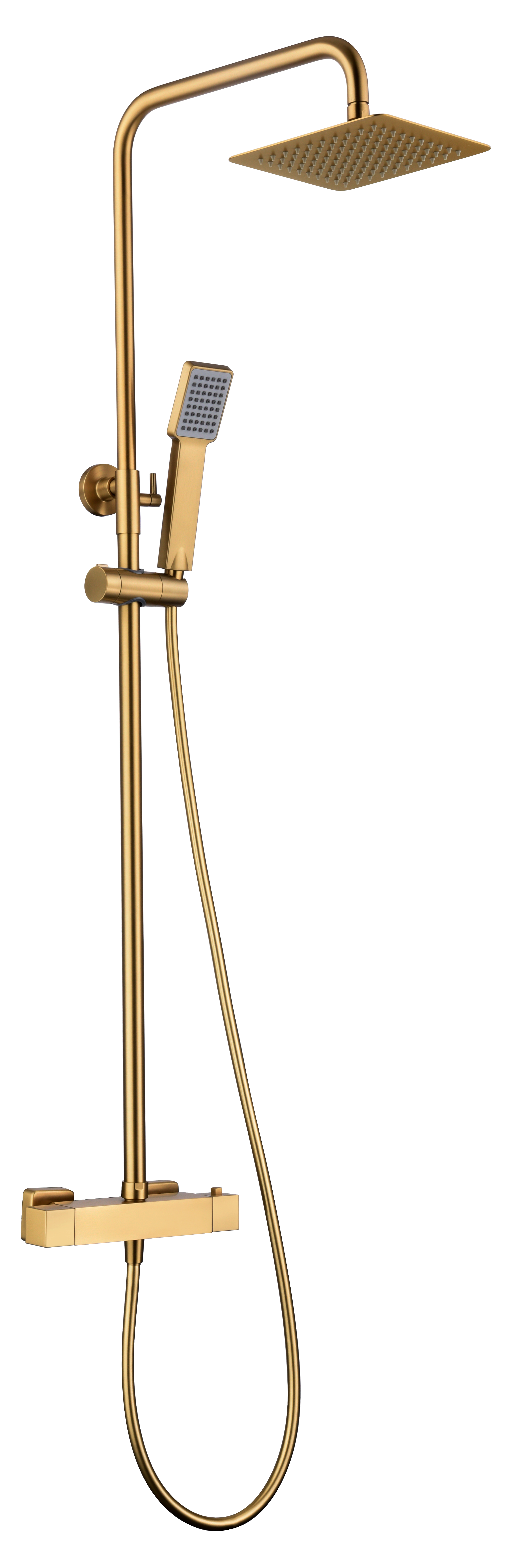 Conjunto Ducha Termostático Art Oro Cepillado