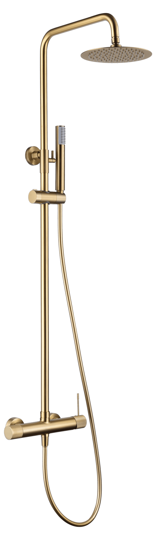 Conjunto Ducha Monomando Line Oro Cepillado