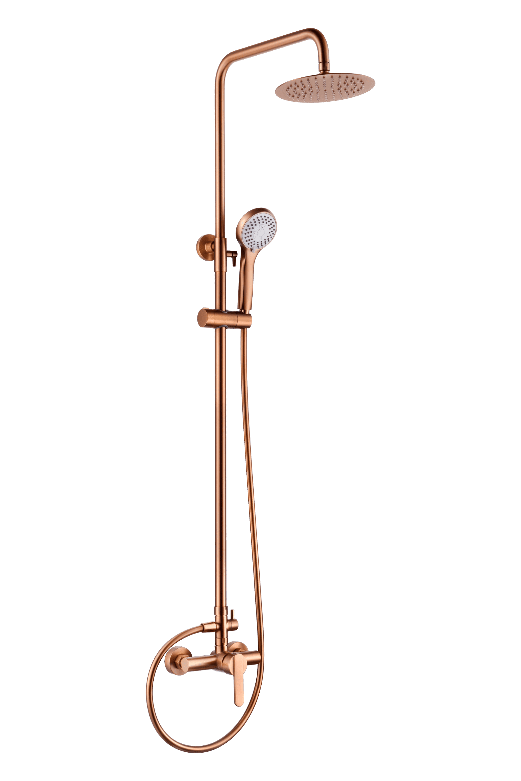 Conjunto Ducha Monomando Roma Oro Rosa Cepillado