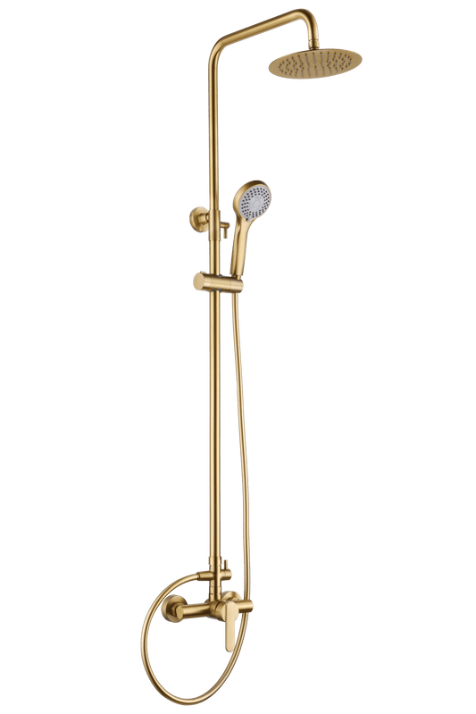 Conjunto Ducha Monomando Roma Oro Cepillado