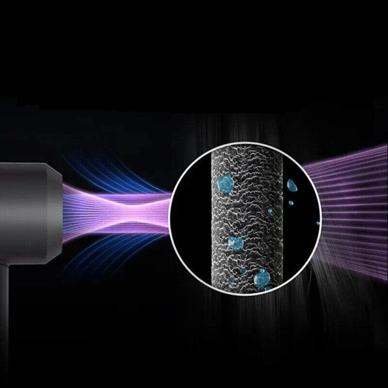 Secador de pelo eléctrico sin hojas con iones negativos