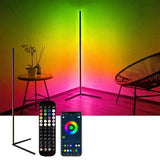 Lámpara de pie de esquina RGB regulable nórdica con aplicación inteligente