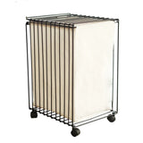 Cesta de almacenamiento simple de hierro nórdico con ruedas