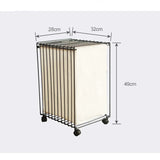 Cesta de almacenamiento simple de hierro nórdico con ruedas