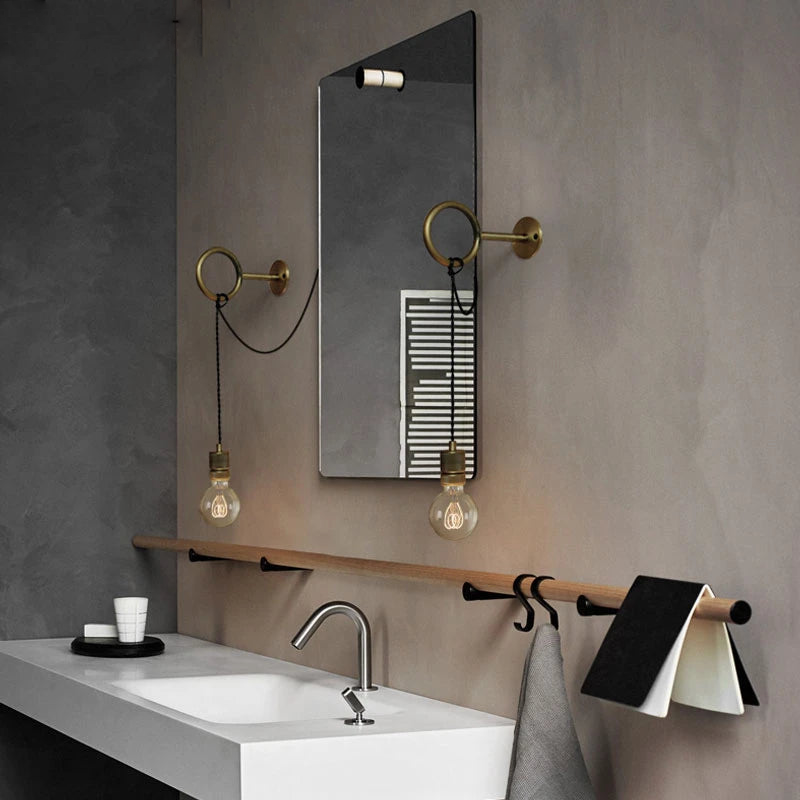 Lámpara LED de pared y colgante de anillo
