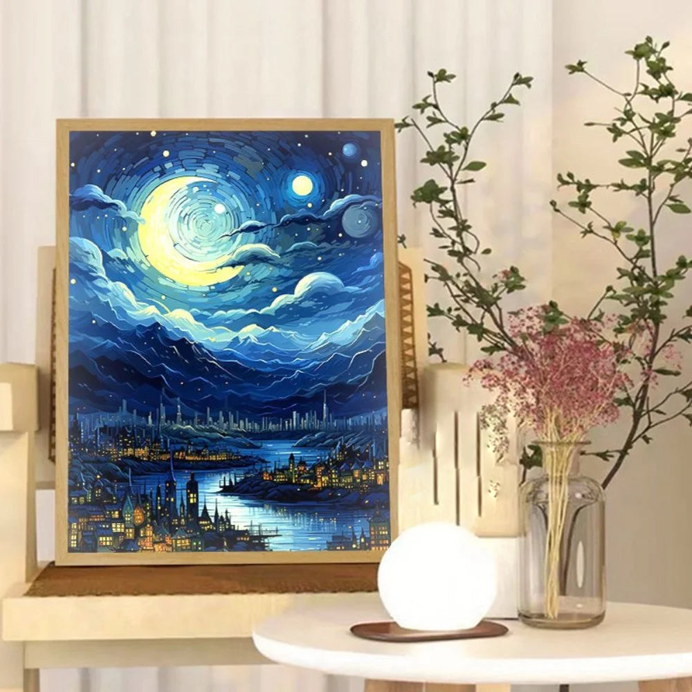 Arte de pintura con luz LED de carga inalámbrica USB