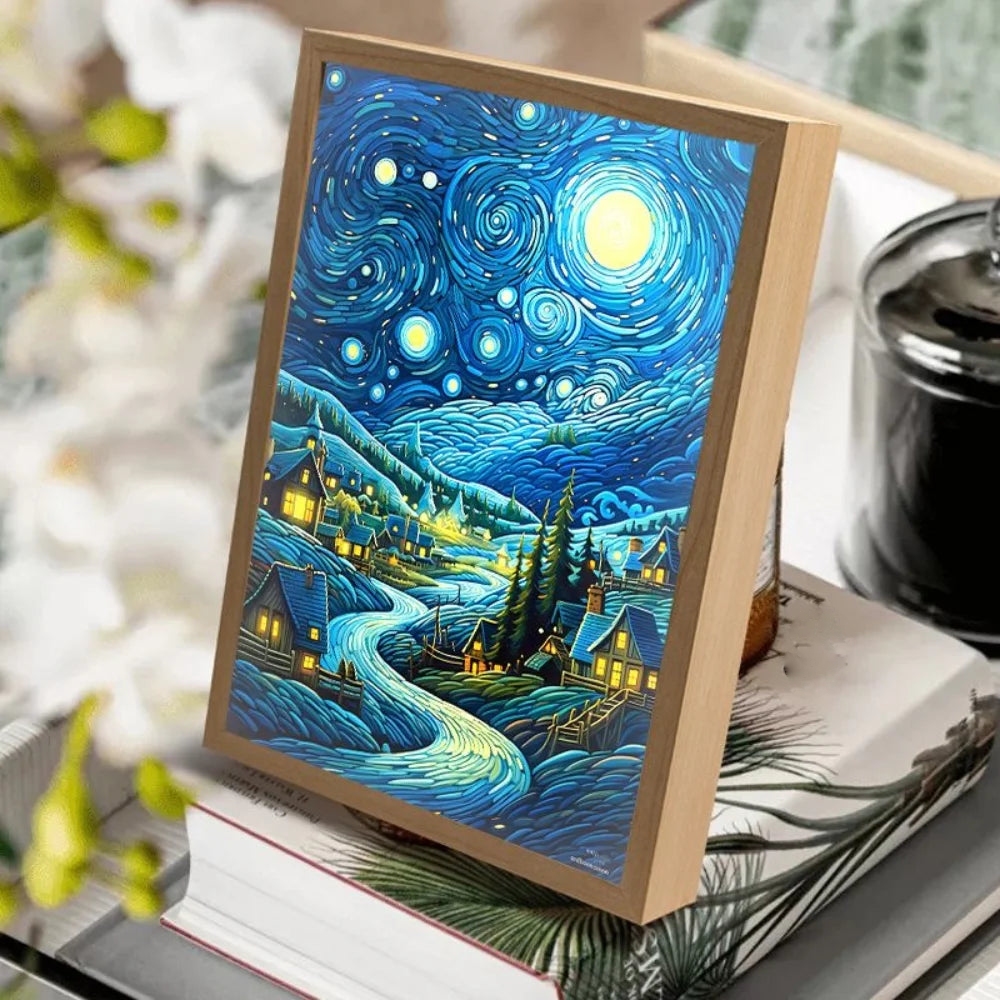 Arte de pintura con luz LED de carga inalámbrica USB