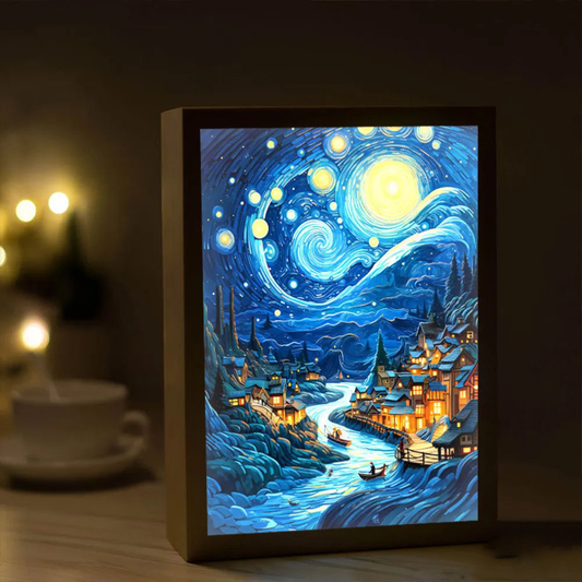 Arte de pintura con luz LED de carga inalámbrica USB